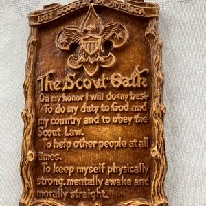 Vintage Boy Scout Oath Plaque